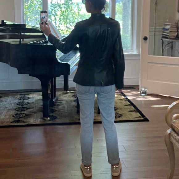 Bernardo Dark Green Grayish Soft Leather Jacket Size XS.  EUC. - Picture 10 of 11